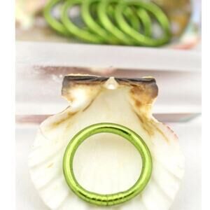 Thai Buddhist Temple Kumlai Stackable Ring – Banana Leaf Green